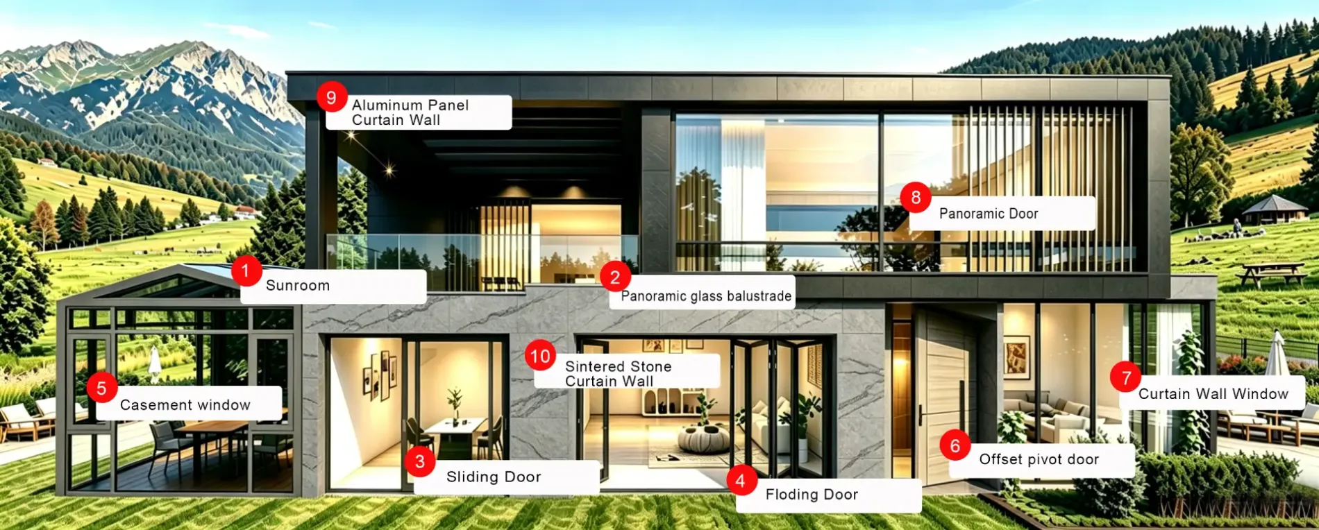 House feature diagram