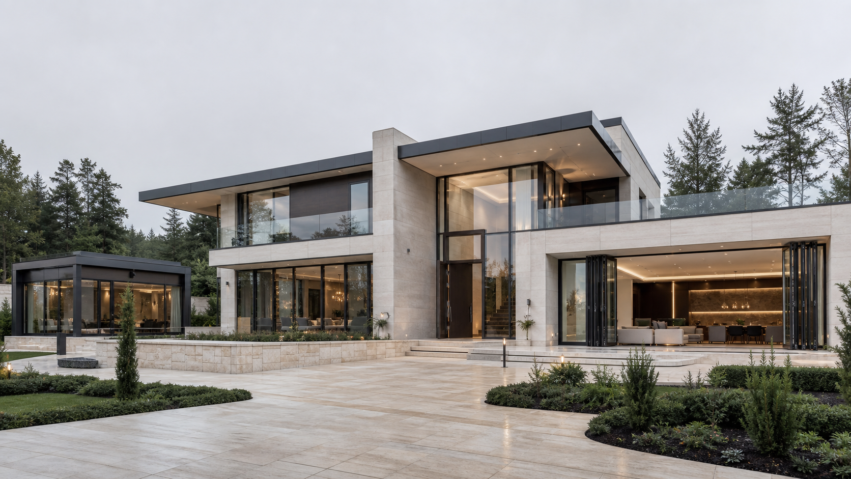 Contemporary JUHEINTL villa building envelope concept with windows, doors, glazing and facade systems