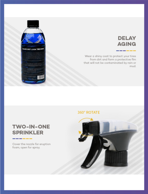 S6 Black Wet Look Tire Shine