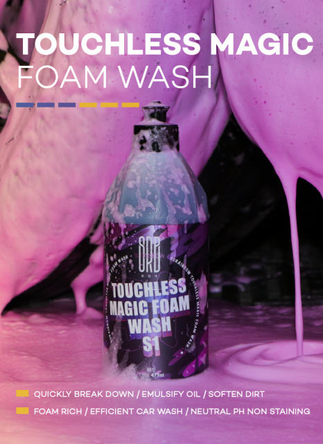 SRB S1 Pink Touchless Magic Foam Cleaner Liquid 1:800 Dilution 3-Year Expiration for Car Detailing & Wash