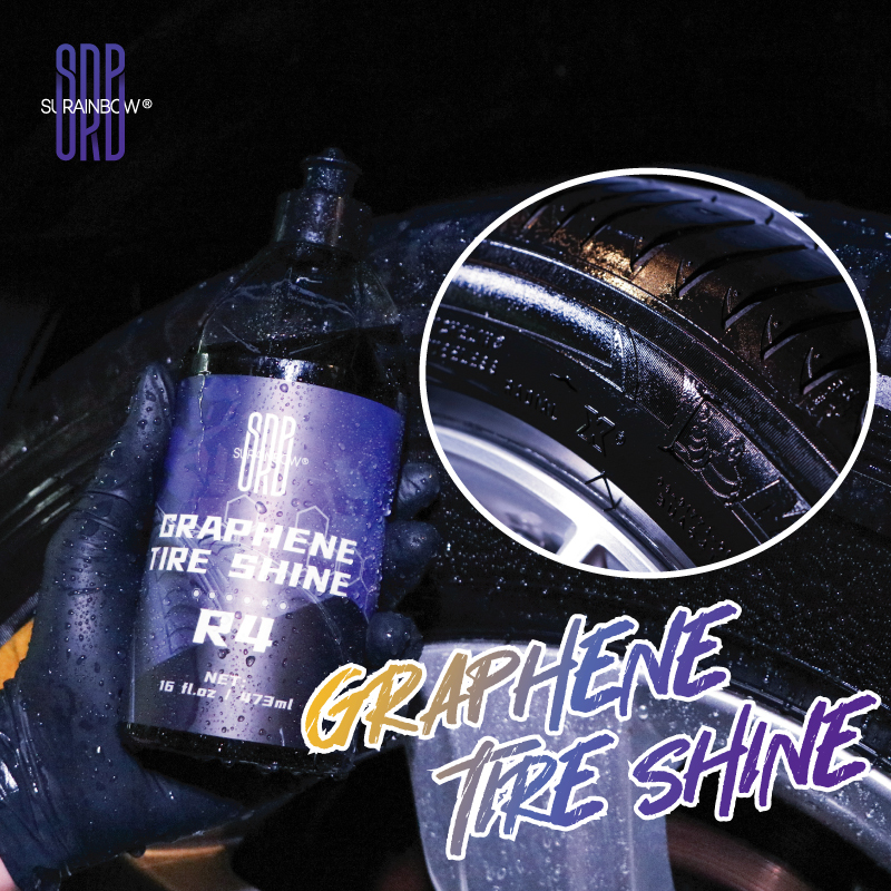 SRB Graphene Tire Shine is used to add shine to and protect car tires.