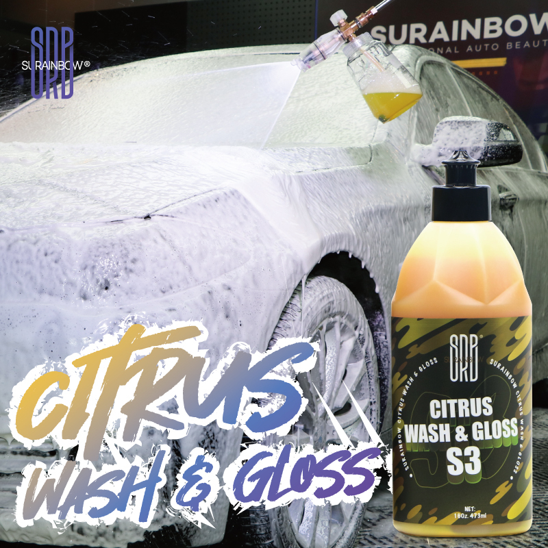 Surianbow S3 Citrus Snow Foam Cleaner Shampoo for Auto Detailing Wash