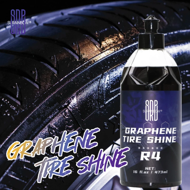 SRB Graphene Tire Shine is used to add shine to and protect car tires.