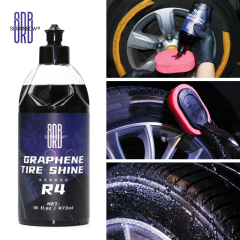 SRB Graphene Tire Shine is used to add shine to and protect car tires.