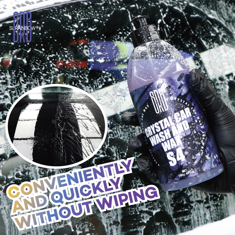 SRB Crystal Car Wash and Wax S4  Auto Care Fluid: CarSoap, UV Protection, Prevents Fading & Aging, Berry Scent