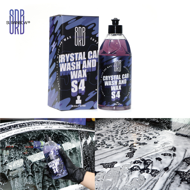 SRB Crystal Car Wash and Wax S4  Auto Care Fluid: CarSoap, UV Protection, Prevents Fading & Aging, Berry Scent