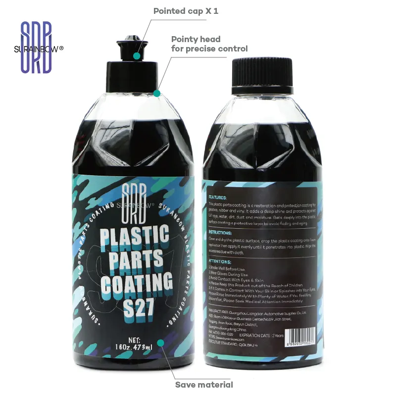 Surainbow Car Plastic Parts Coating Rubber Retreading Coating Paste Crystal Clear Shine Anti Fading Protection Agent S27