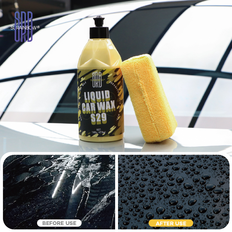 Car Liquid Wax Polish Long Lasting Gloss Hydrophobic Auto Paint Care Liquid Car Wax for Detailing SRB S29