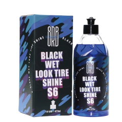 Black wet look tire shine