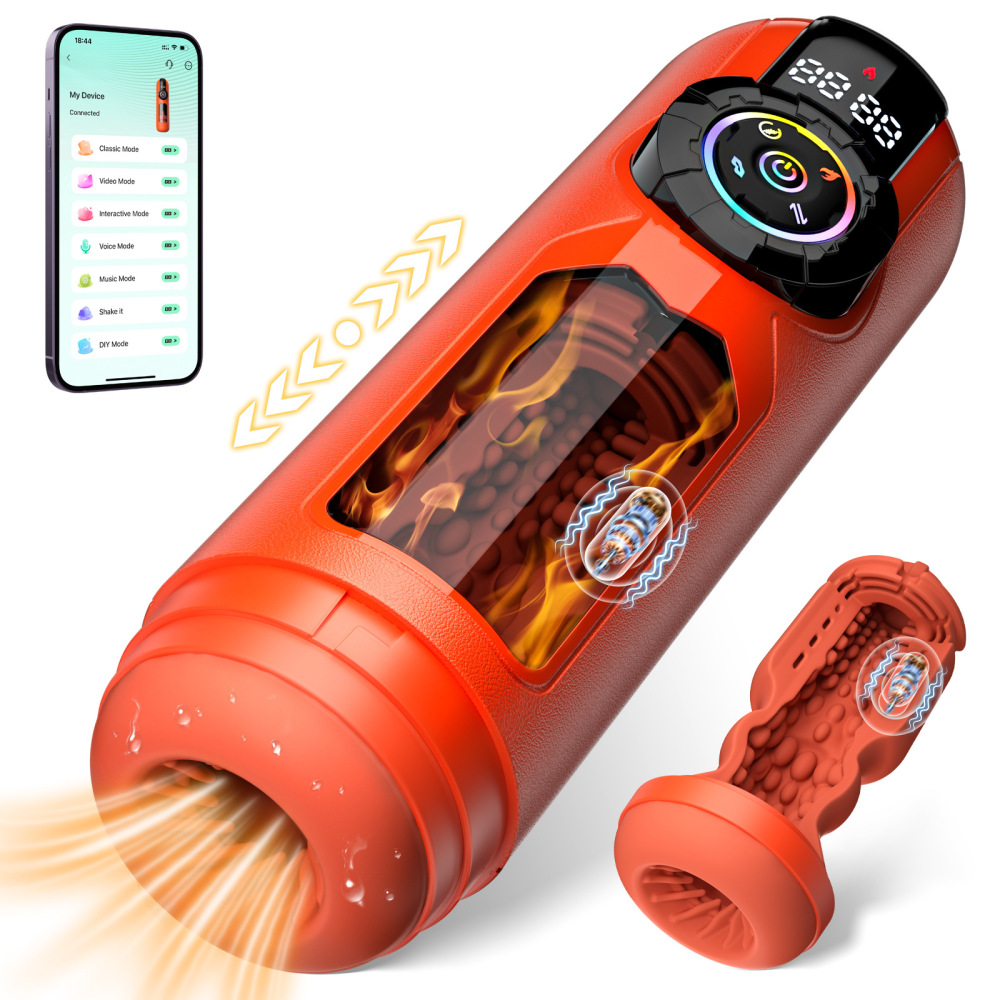 Airplane Cup PRO Edition Telescopic Sucking Vibration Heating APP Male Products Masturbator Exercise
