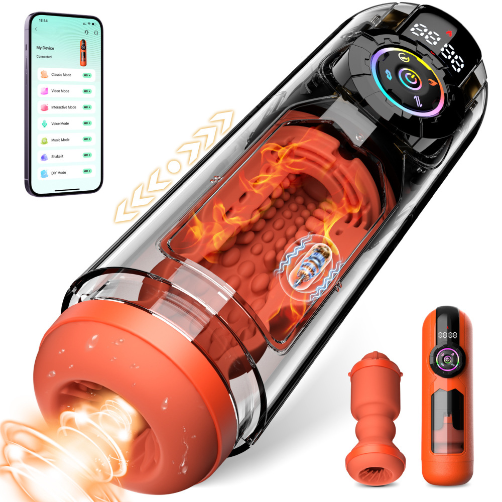 Airplane Cup PRO Edition Telescopic Sucking Vibration Heating APP Male Products Masturbator Exercise