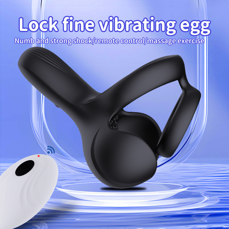 Double ring lock vibrating egg massager for couples to experience sexual intimacy  wrapped in toys and games