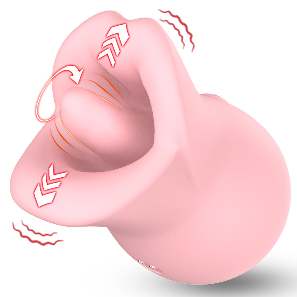 Lip licking vibrator - Women's lip licking 360° rotating self-stimulation device