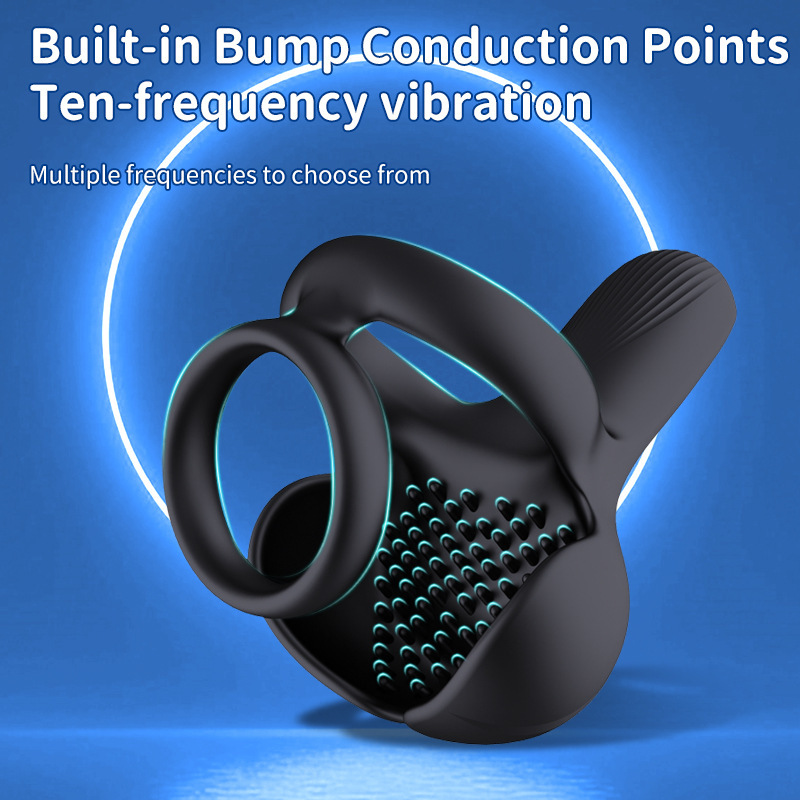 Double ring lock vibrating egg massager for couples to experience sexual intimacy  wrapped in toys and games
