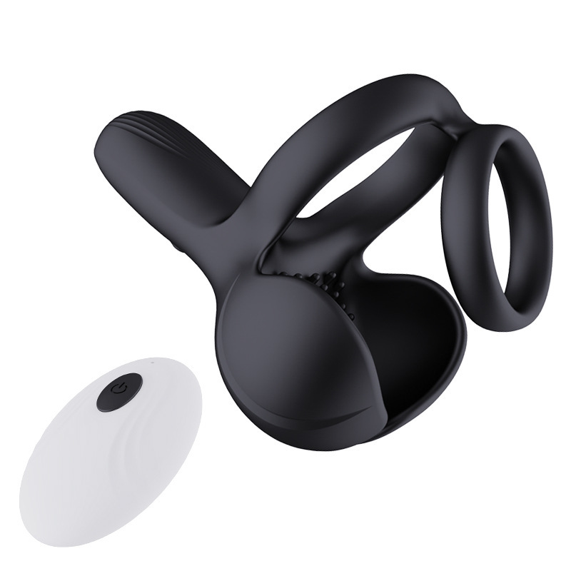 Double ring lock vibrating egg massager for couples to experience sexual intimacy  wrapped in toys and games