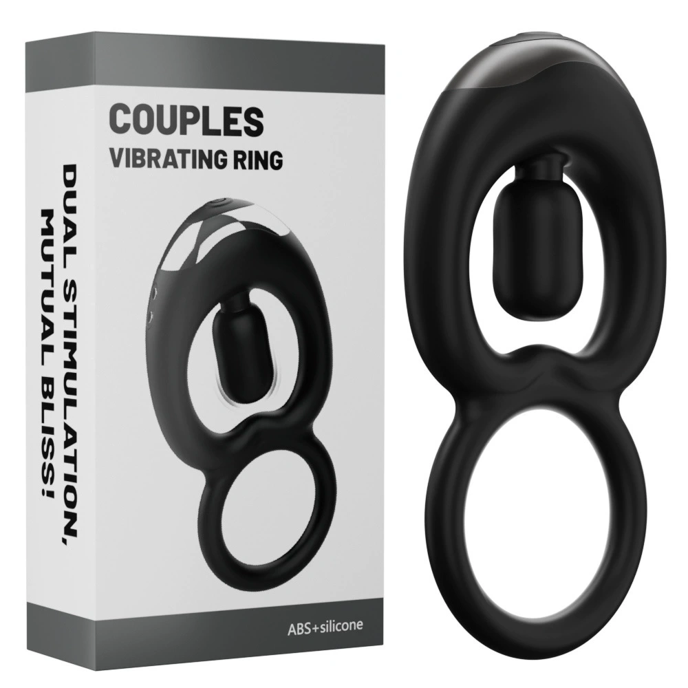 Partner Shaking Double Moon Ring APP Version Couple Game Lock Sperm Clitoral Massage Masturbation