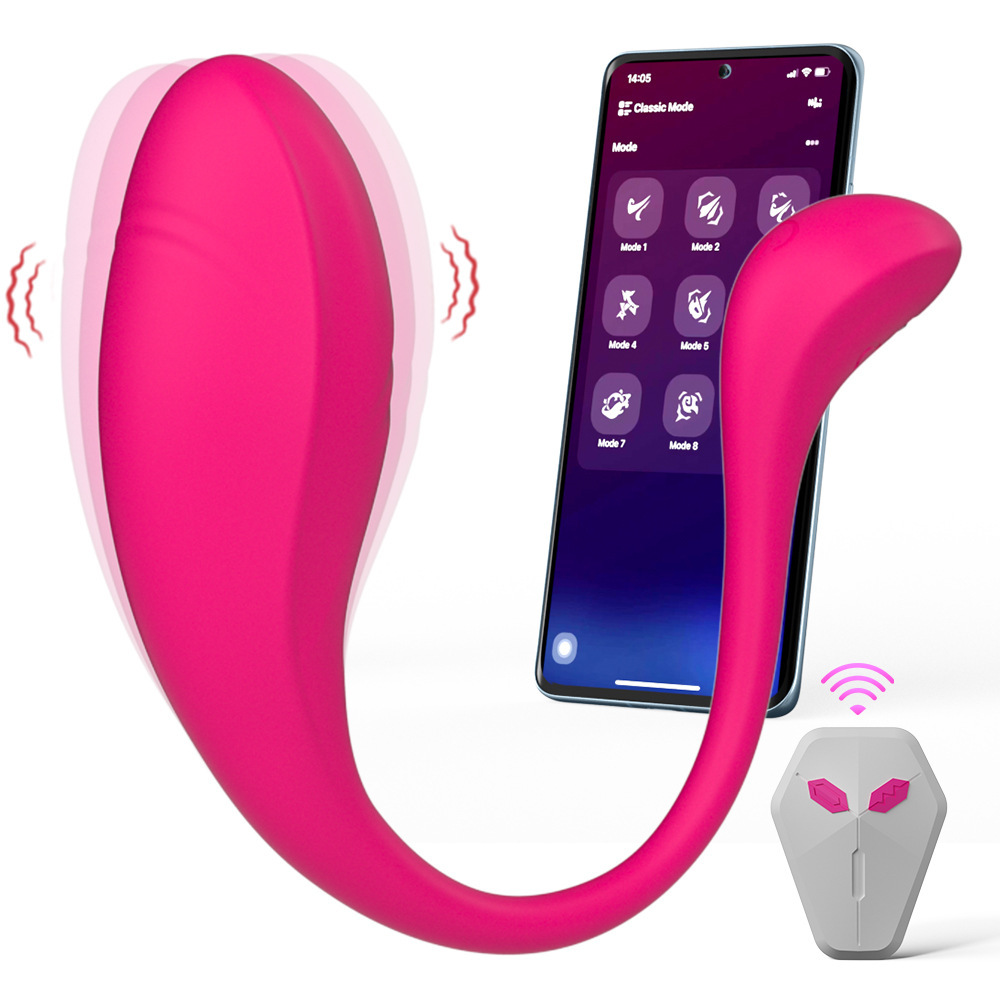 Remote-controlled egg launcher + APP remote control for female wearable flirtation and self-pleasuring device