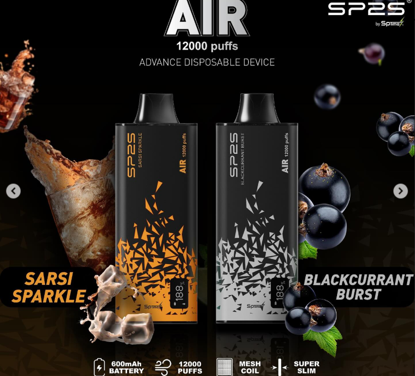 Overseas warehouse  SP2S AIR 12000 PUFFS  Rechargeable Disposable Pre-order