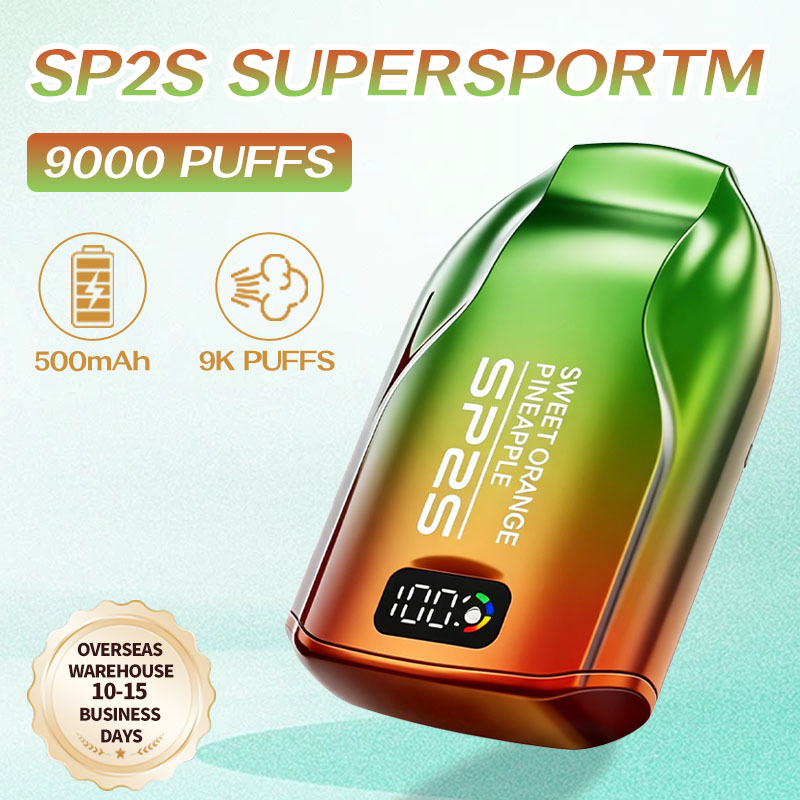Overseas warehouse  SP2S SUPERSPORTM 9,000 puffs of disposable e-cigarettes Rechargeable Disposable