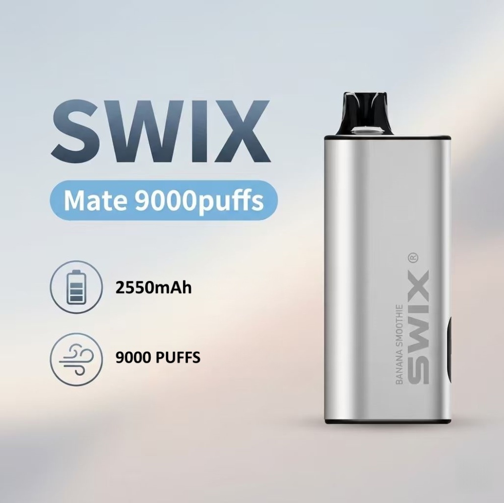 Local Stock  Fast AUS Shipping  SWIX Mate 9000puffsBlack and silver colors appear randomly.