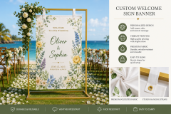 Personalized Wedding Welcome Banner Stand,Custom Flags & Banners Manufacturer | Low MOQ, Fast Turnaround,Personalized Wedding Welcome Banner Stand-Custom Flags & Banners Manufacturer | Low MOQ, Fast Turnaround