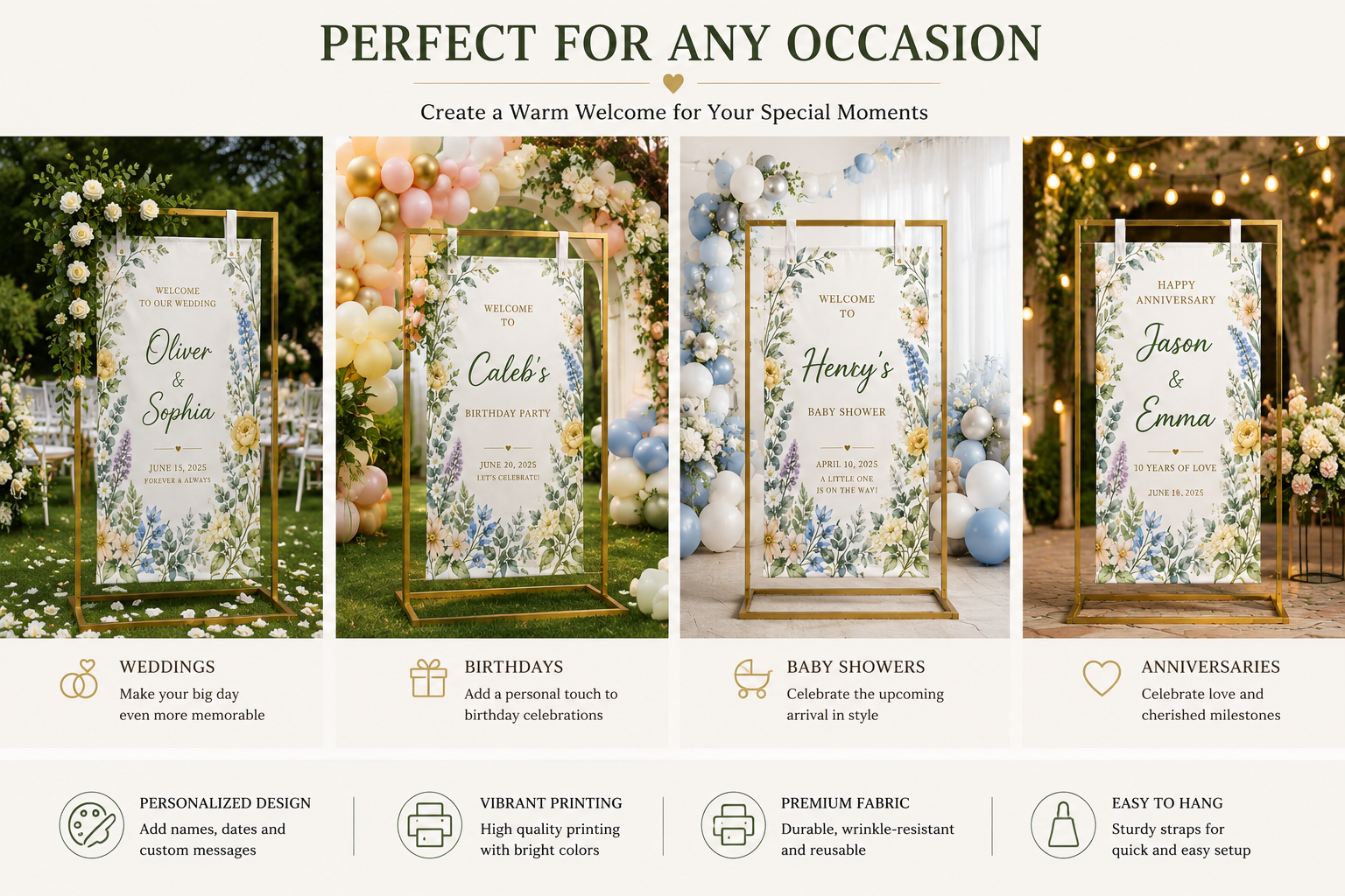 Personalized Wedding Welcome Banner Stand,Custom Flags & Banners Manufacturer | Low MOQ, Fast Turnaround,Personalized Wedding Welcome Banner Stand-Custom Flags & Banners Manufacturer | Low MOQ, Fast Turnaround