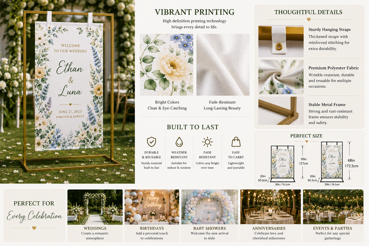 Personalized Wedding Welcome Banner Stand,Custom Flags & Banners Manufacturer | Low MOQ, Fast Turnaround,Personalized Wedding Welcome Banner Stand-Custom Flags & Banners Manufacturer | Low MOQ, Fast Turnaround