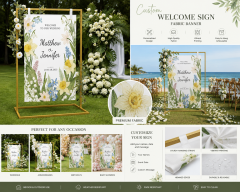 Personalized Wedding Welcome Banner Stand,Custom Flags & Banners Manufacturer | Low MOQ, Fast Turnaround,Personalized Wedding Welcome Banner Stand-Custom Flags & Banners Manufacturer | Low MOQ, Fast Turnaround