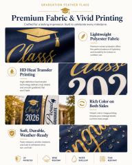 Custom Graduation Feather Flags,Custom Flags & Banners Manufacturer | Low MOQ, Fast Turnaround,Custom Graduation Feather Flags