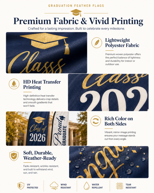 Custom Graduation Feather Flags,Custom Flags & Banners Manufacturer | Low MOQ, Fast Turnaround,Custom Graduation Feather Flags