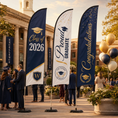 Custom Graduation Feather Flags,Custom Flags & Banners Manufacturer | Low MOQ, Fast Turnaround,Custom Graduation Feather Flags