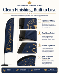 Custom Graduation Feather Flags,Custom Flags & Banners Manufacturer | Low MOQ, Fast Turnaround,Custom Graduation Feather Flags