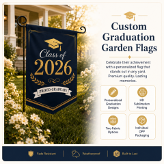 Custom Graduation Garden Flags,Custom Flags & Banners Manufacturer | Low MOQ, Fast Turnaround,Custom Graduation Garden Flags | Personalized Class of 2026 Yard Flags