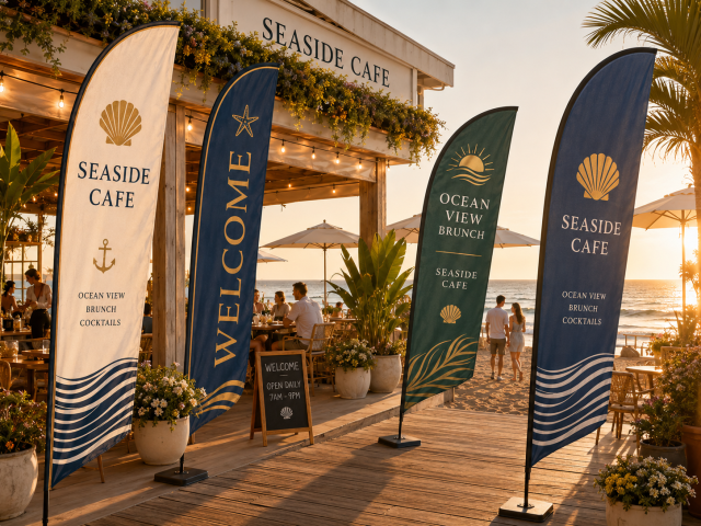 Custom Cafe Entrance Flags,Custom Flags & Banners Manufacturer | Low MOQ, Fast Turnaround,Custom Cafe Entrance Flags