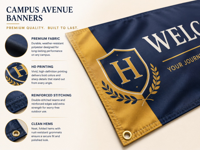 Custom Campus Avenue Banners,Custom Flags & Banners Manufacturer | Low MOQ, Fast Turnaround,Custom Campus Avenue Banners