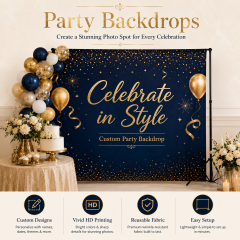 Custom Party Backdrops,Custom Flags & Banners Manufacturer | Low MOQ, Fast Turnaround,Custom Party Backdrops for Events