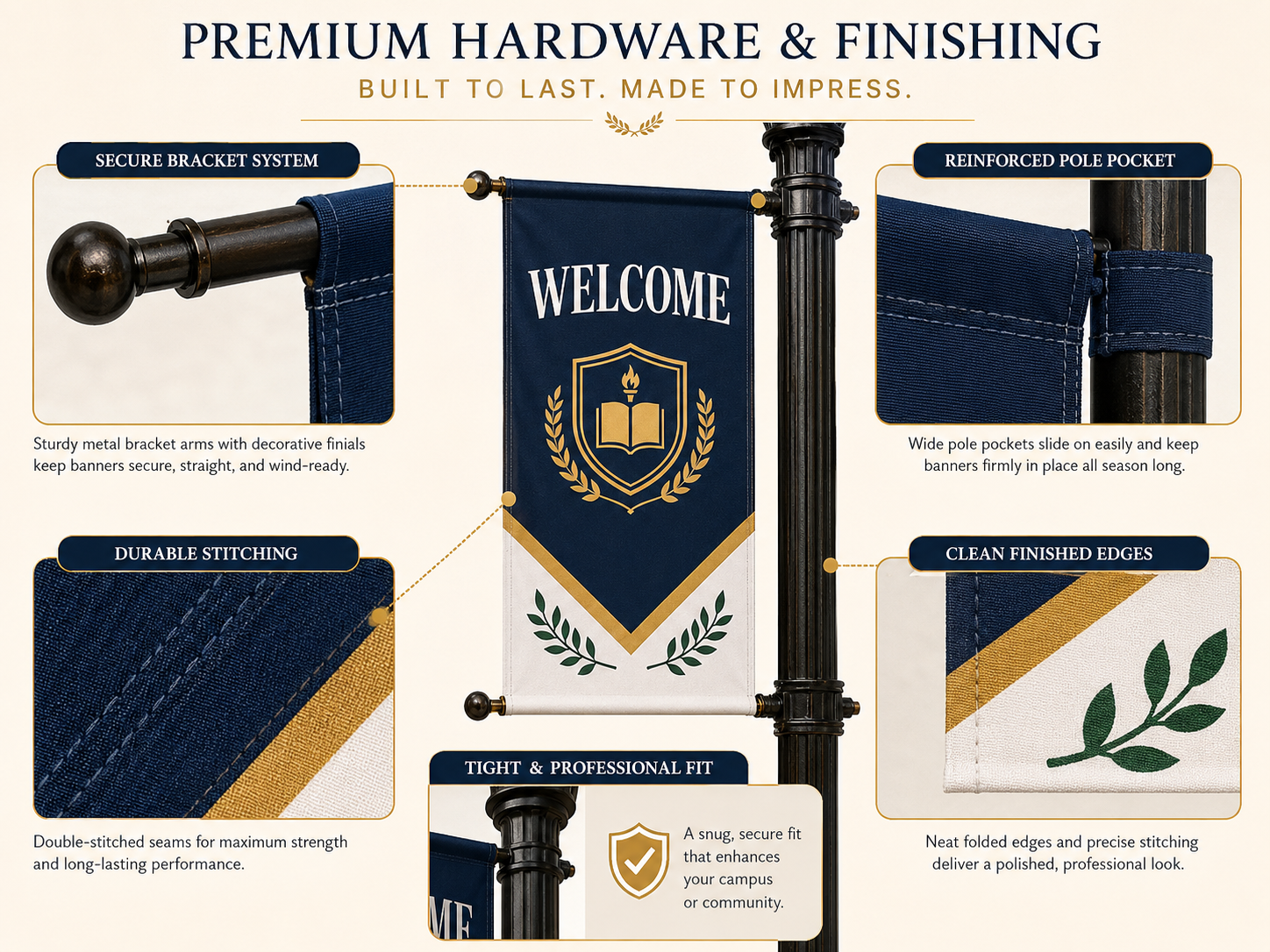 Custom Lamp Post Banners,Custom Flags & Banners Manufacturer | Low MOQ, Fast Turnaround,Custom Lamp Post Banners