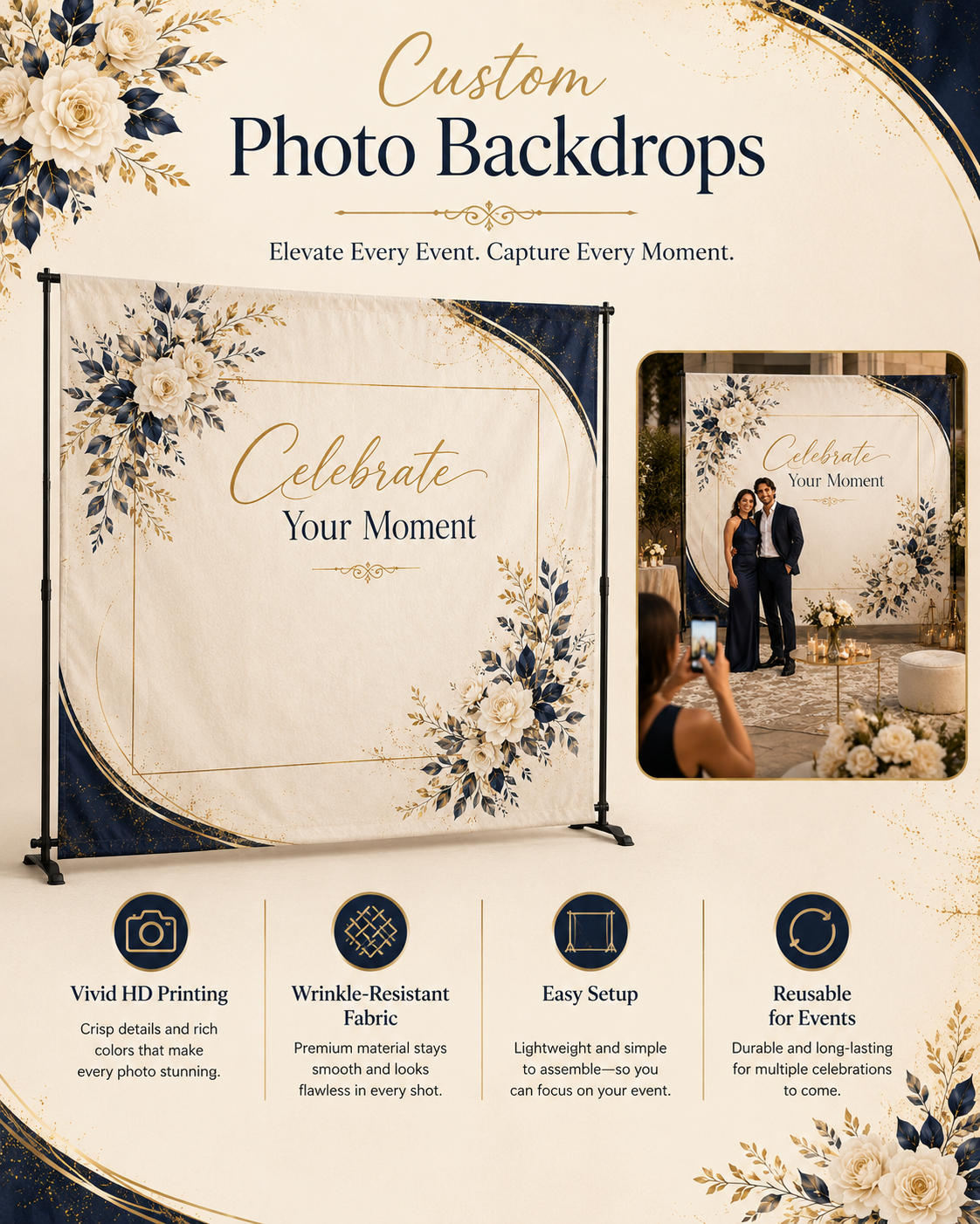 Custom Photo Backdrops,Custom Flags & Banners Manufacturer | Low MOQ, Fast Turnaround,Custom Photo Backdrops for Events
