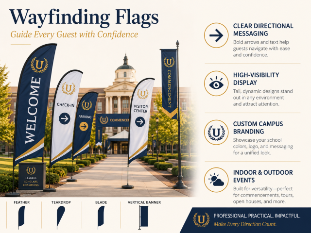 Custom Wayfinding Flags,Custom Flags & Banners Manufacturer | Low MOQ, Fast Turnaround,Custom Wayfinding Flags for Events