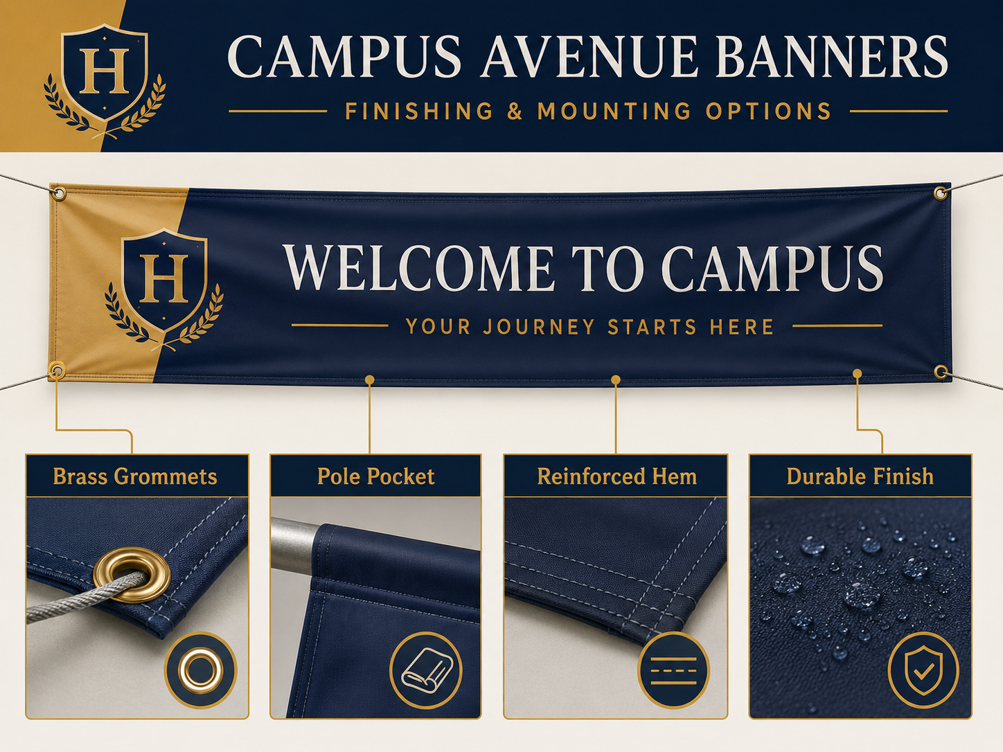 Custom Campus Avenue Banners,Custom Flags & Banners Manufacturer | Low MOQ, Fast Turnaround,Custom Campus Avenue Banners