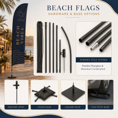 Custom Beach Flags,Custom Flags & Banners Manufacturer | Low MOQ, Fast Turnaround,Custom Beach Flags for Outdoor Events