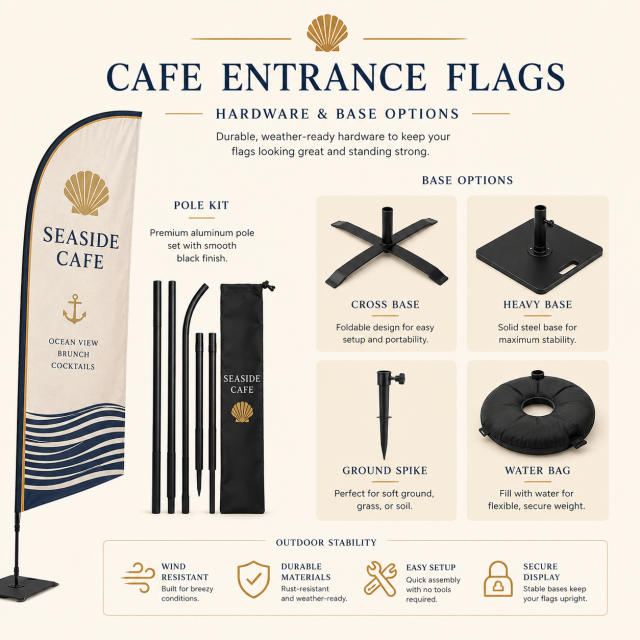 Custom Cafe Entrance Flags,Custom Flags & Banners Manufacturer | Low MOQ, Fast Turnaround,Custom Cafe Entrance Flags