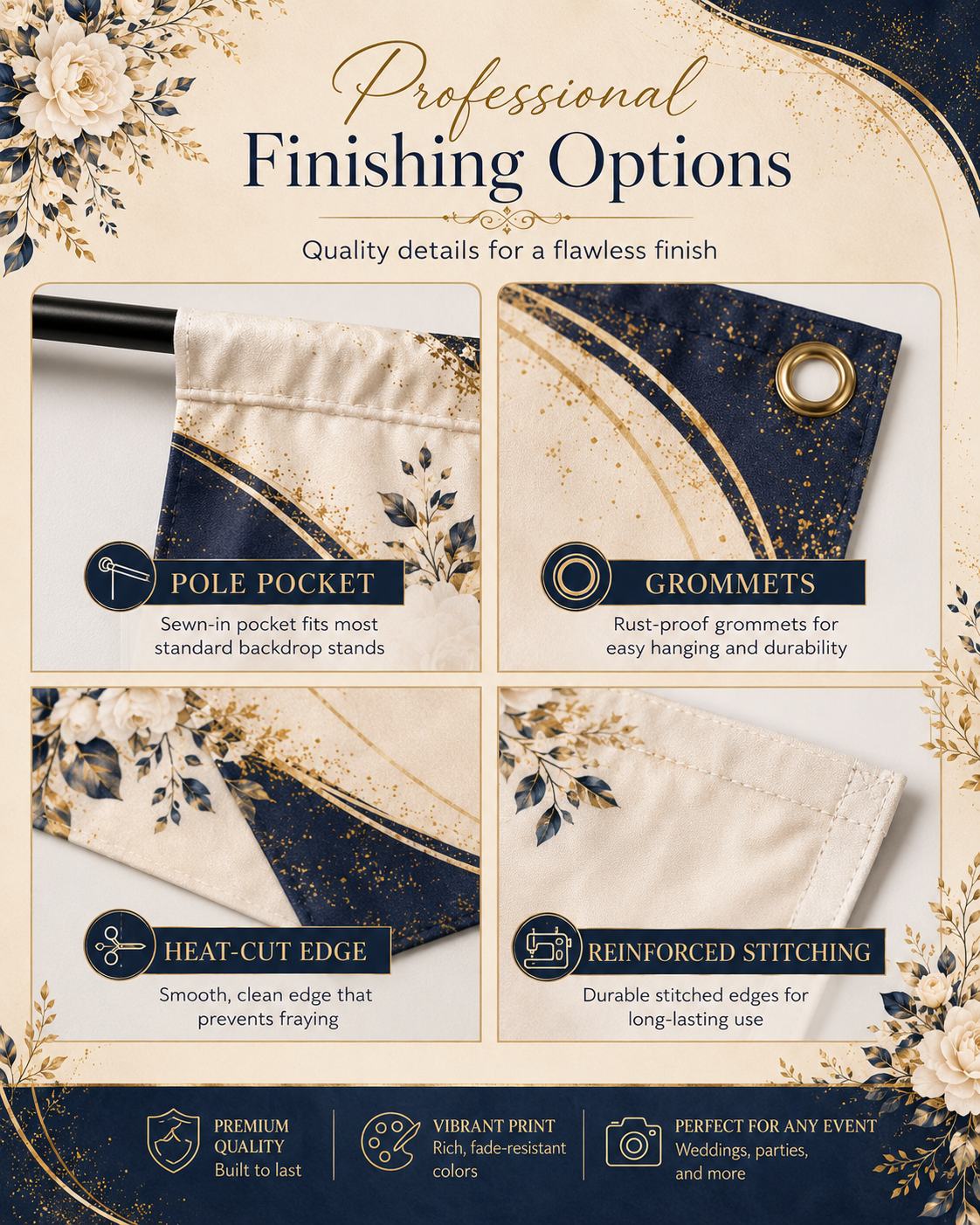 Custom Photo Backdrops,Custom Flags & Banners Manufacturer | Low MOQ, Fast Turnaround,Custom Photo Backdrops for Events