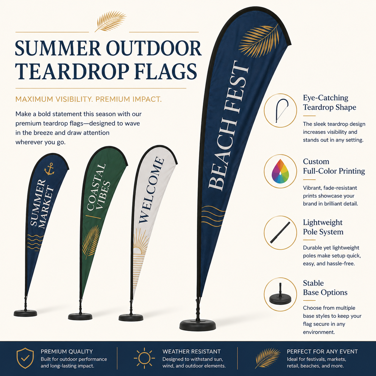 Custom Teardrop Flags,Custom Flags & Banners Manufacturer | Low MOQ, Fast Turnaround,Custom Teardrop Flags for Events