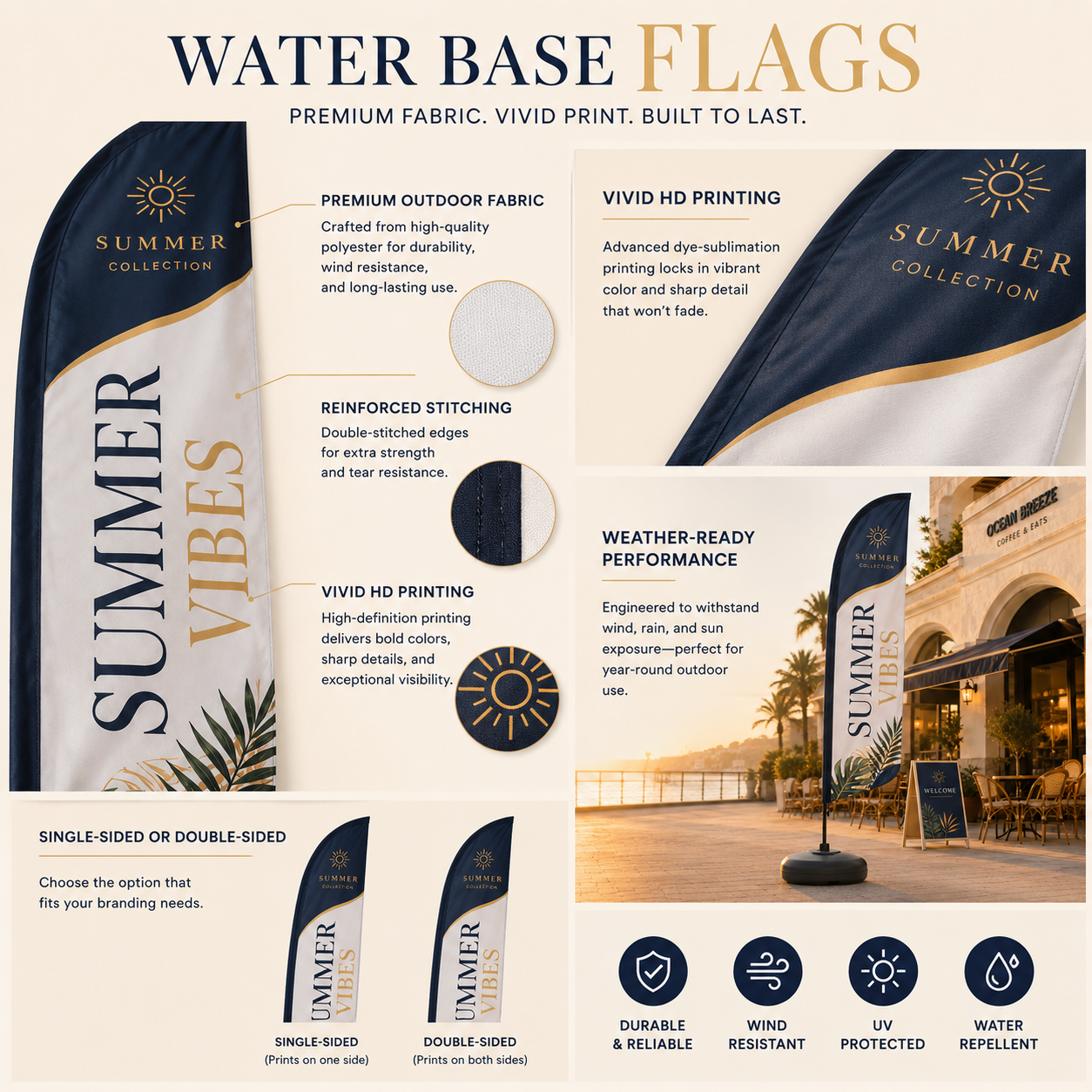 Custom Water Base Flags,Custom Flags & Banners Manufacturer | Low MOQ, Fast Turnaround,Custom Water Base Flags for Events