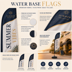 Custom Water Base Flags,Custom Flags & Banners Manufacturer | Low MOQ, Fast Turnaround,Custom Water Base Flags for Events
