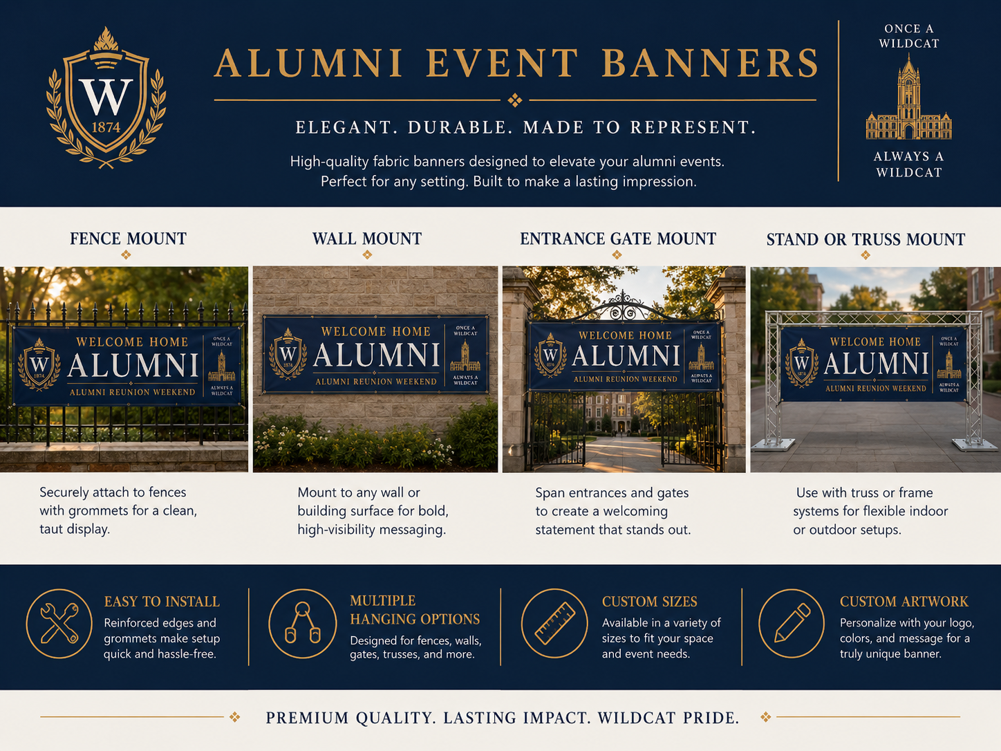 Custom Alumni Event Banners,Custom Flags & Banners Manufacturer | Low MOQ, Fast Turnaround,Custom Alumni Event Banners