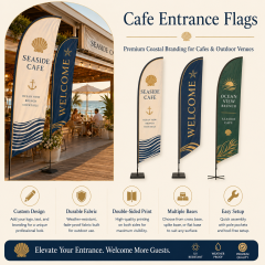 Custom Cafe Entrance Flags,Custom Flags & Banners Manufacturer | Low MOQ, Fast Turnaround,Custom Cafe Entrance Flags