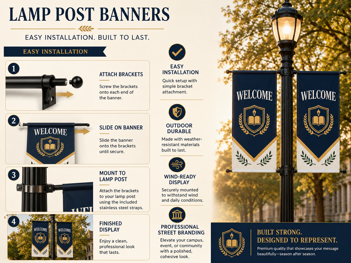 Custom Lamp Post Banners,Custom Flags & Banners Manufacturer | Low MOQ, Fast Turnaround,Custom Lamp Post Banners