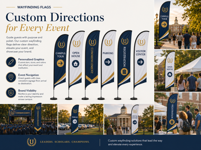 Custom Wayfinding Flags,Custom Flags & Banners Manufacturer | Low MOQ, Fast Turnaround,Custom Wayfinding Flags for Events